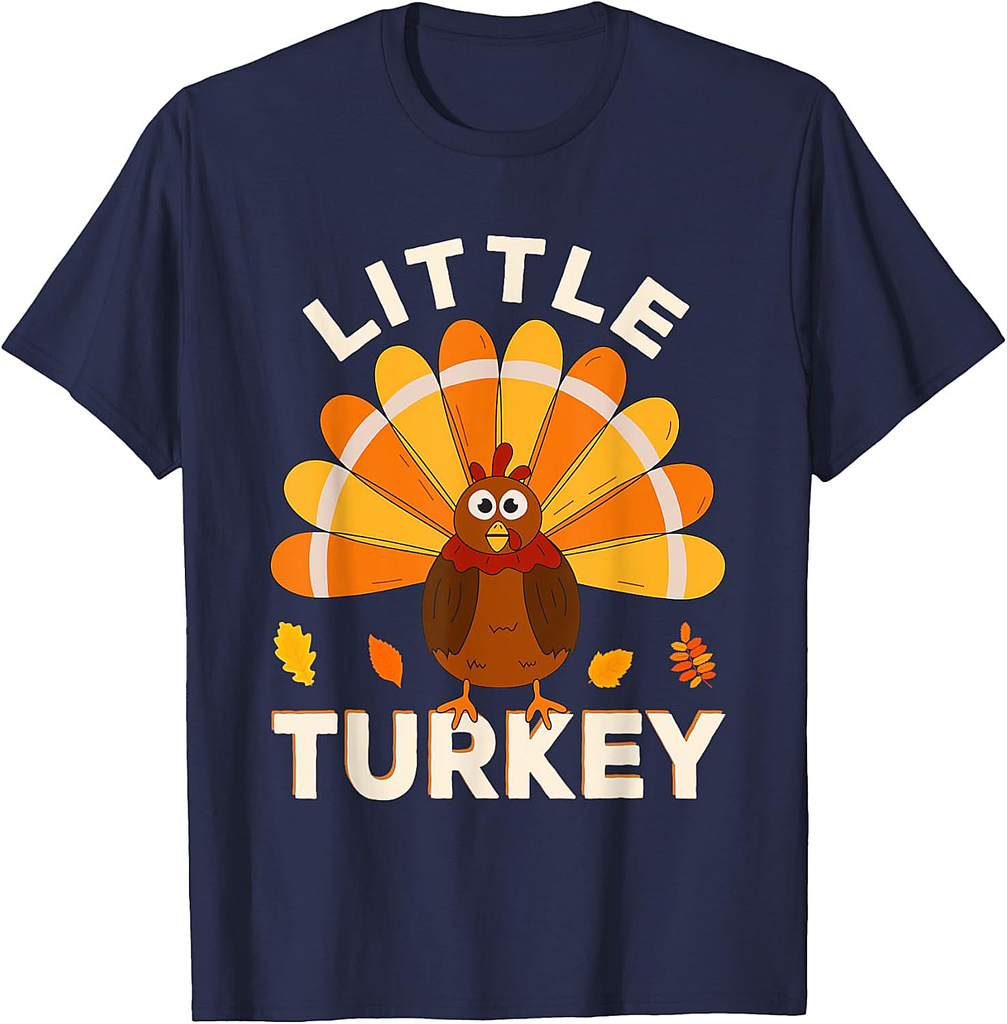 Little Turkey Family Matching Thanksgiving Dinner T-Shirt