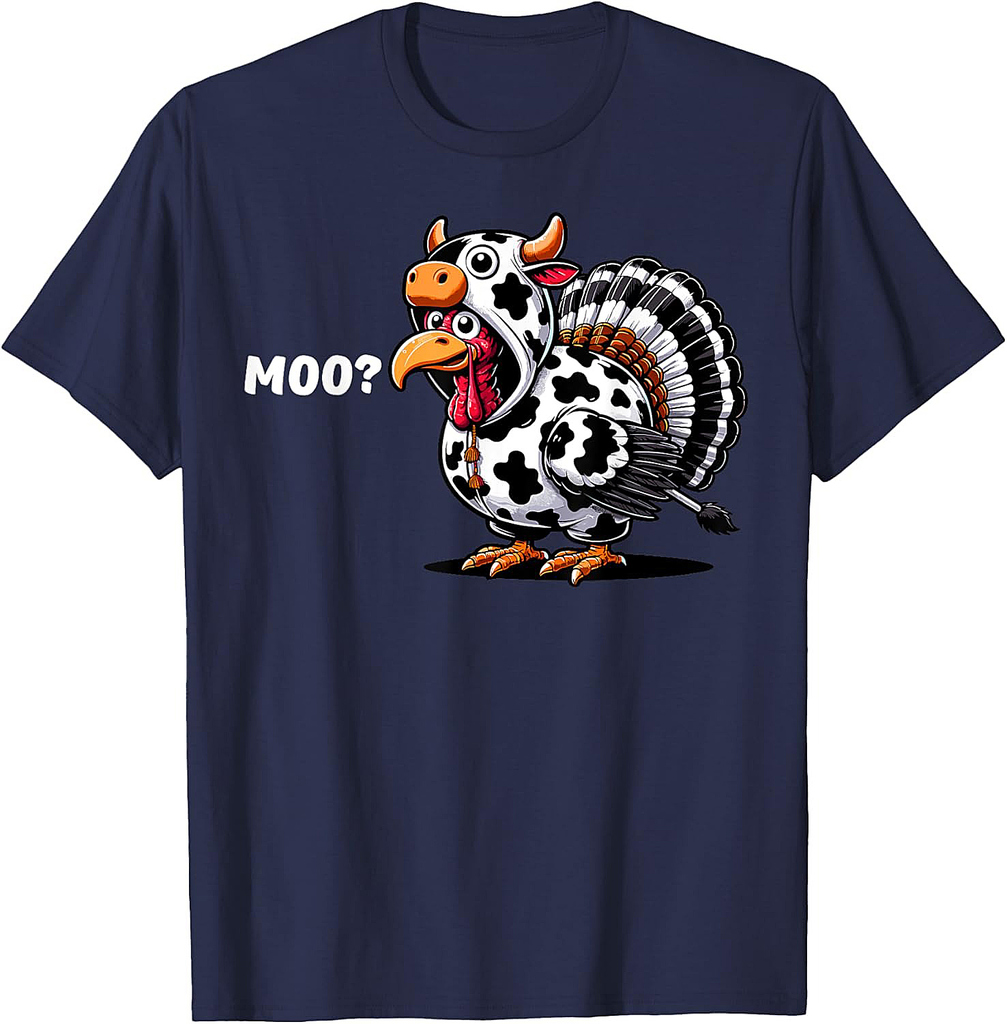 Turkey Moo Moo Funny Thanksgiving T-Shirt