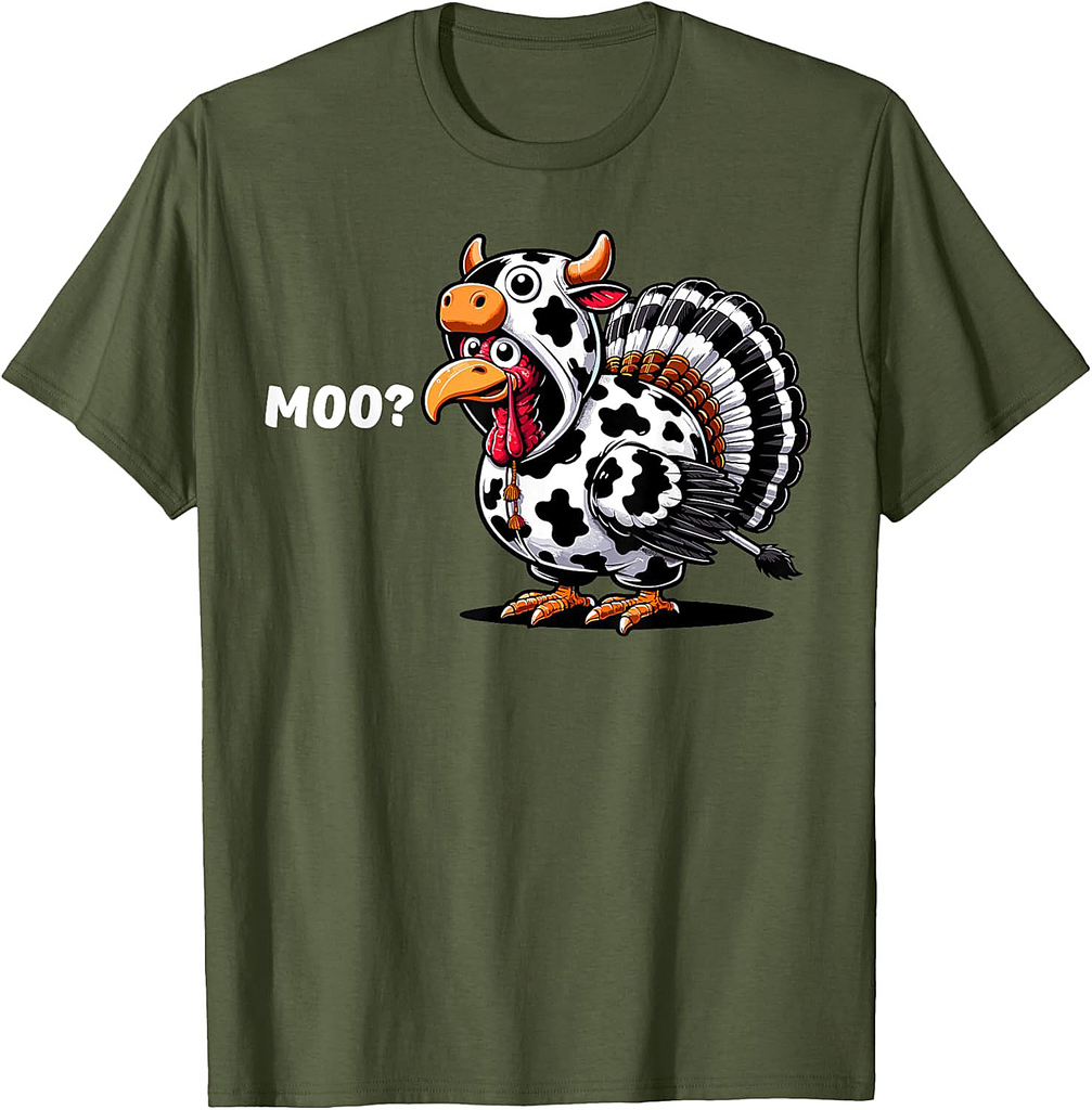 Turkey Moo Moo Funny Thanksgiving T-Shirt