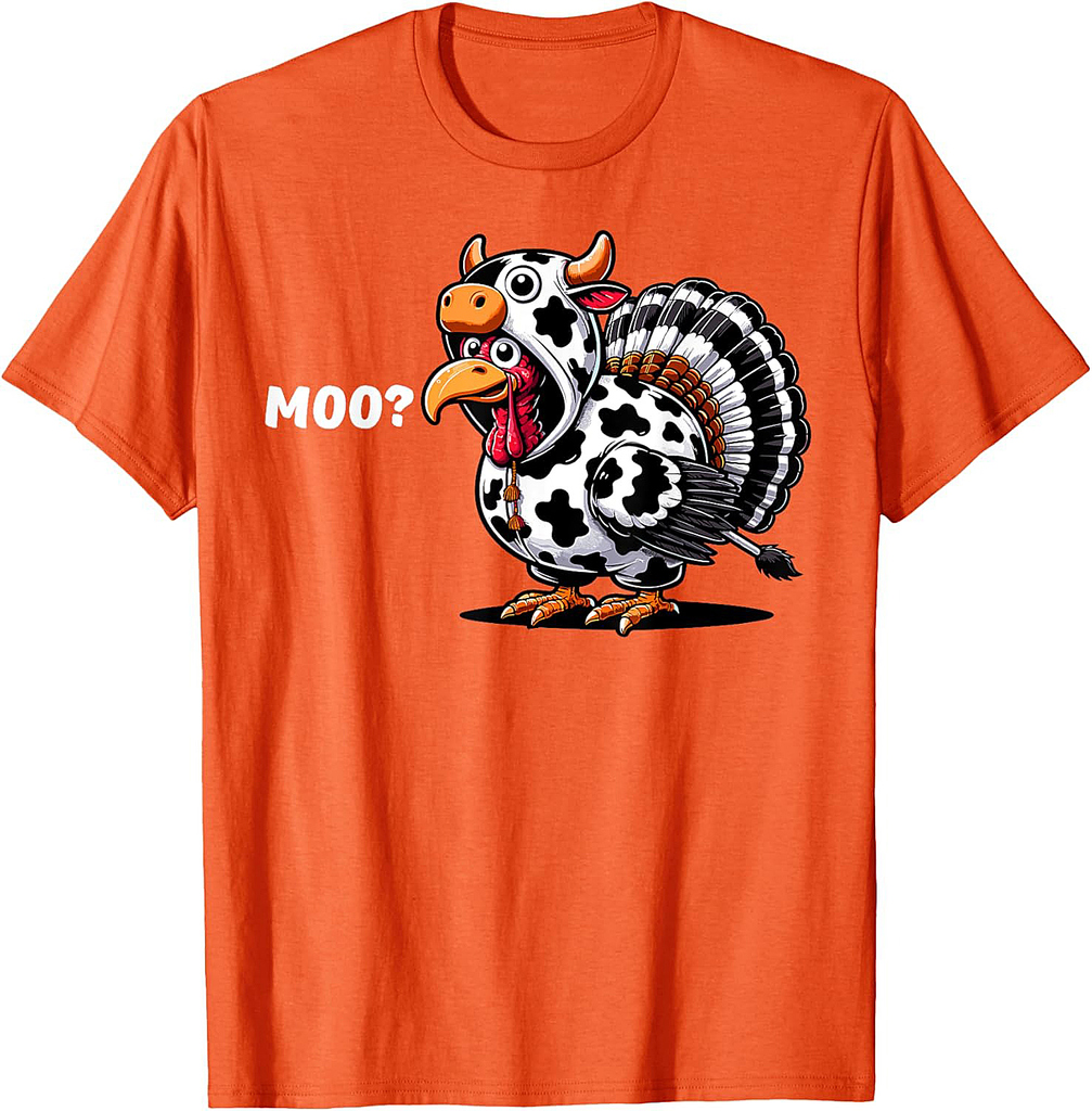 Turkey Moo Moo Funny Thanksgiving T-Shirt