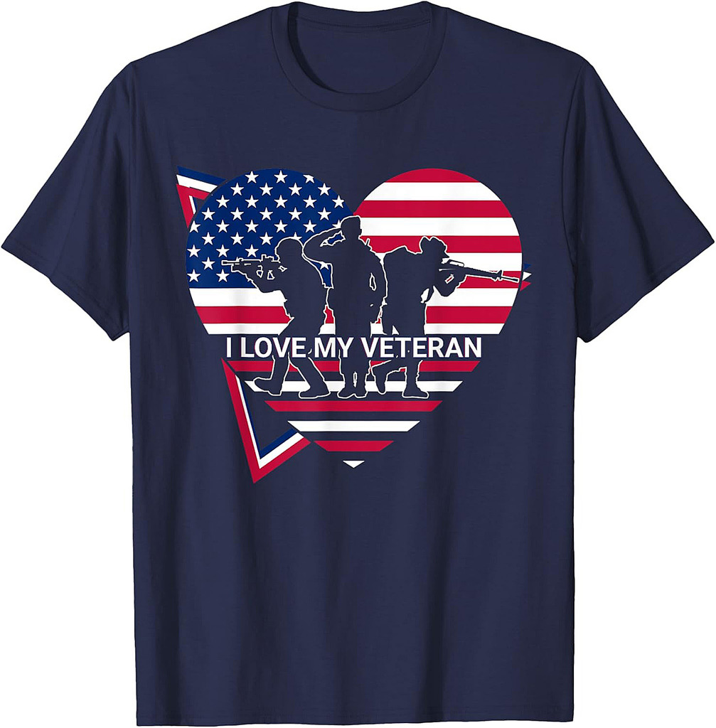 I Love My Veteran US Army Patriotic T-Shirt