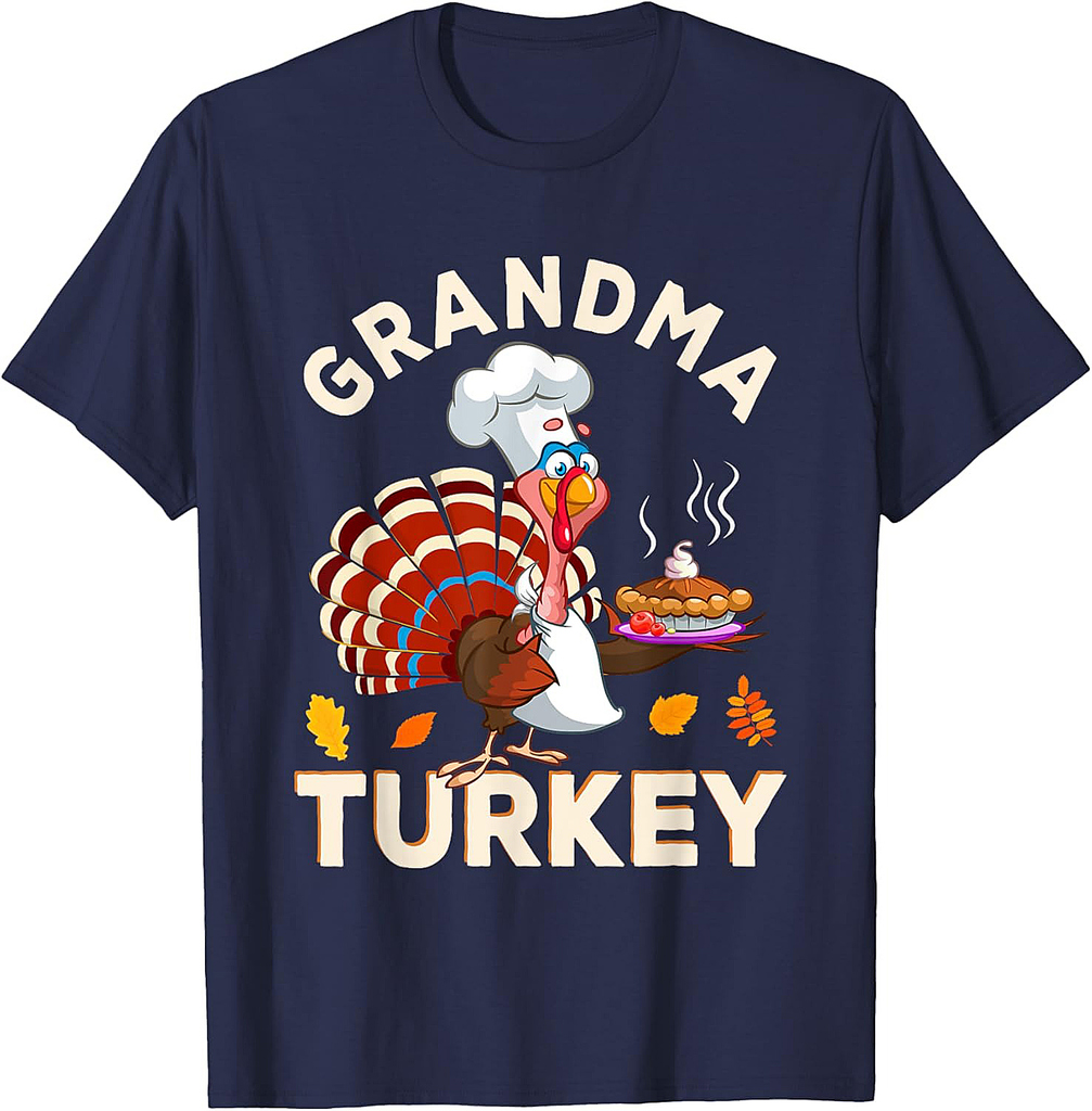 Grandma Turkey Family Matching Thanksgiving Dinner T-Shirt