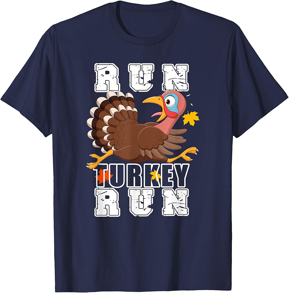 Funny Turkey Run Costume Thanksgiving Running Turkey Trot T-Shirt