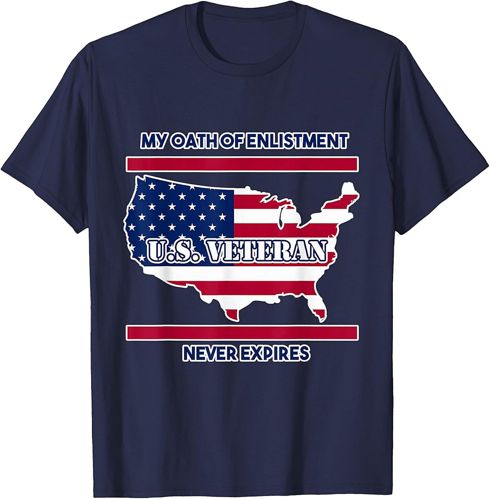 Veteran Shirt for Men My Oath of Enlistment never expires T-Shirt