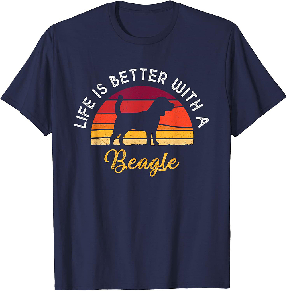 Retro Vintage Life Is Better With A Beagle Lover Shirts T-Shirt