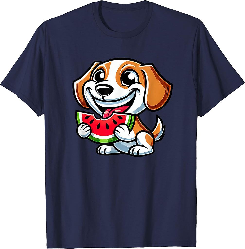 Beagle Watermelon Cute Summer Fruit Dog T-shirt