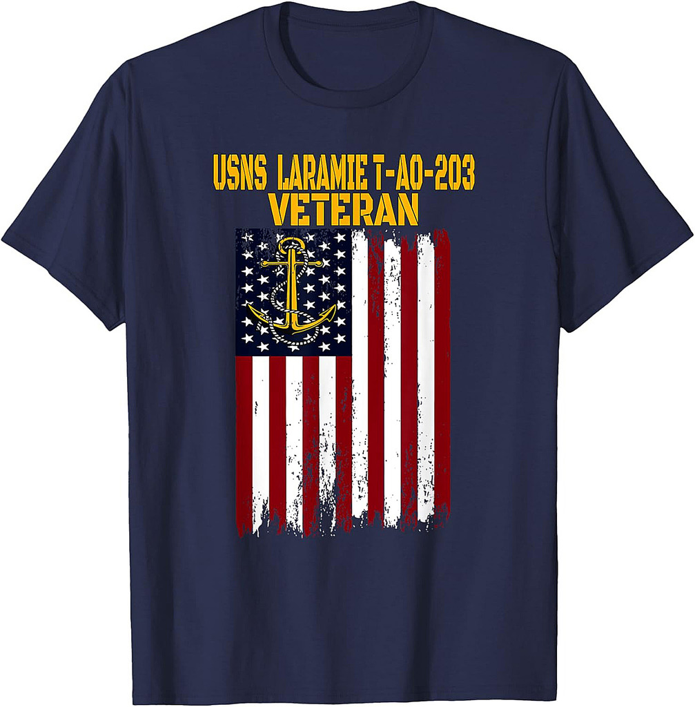 USNS Laramie T-AO-203 Replenishment Oiler Ship Veterans Day T-Shirt