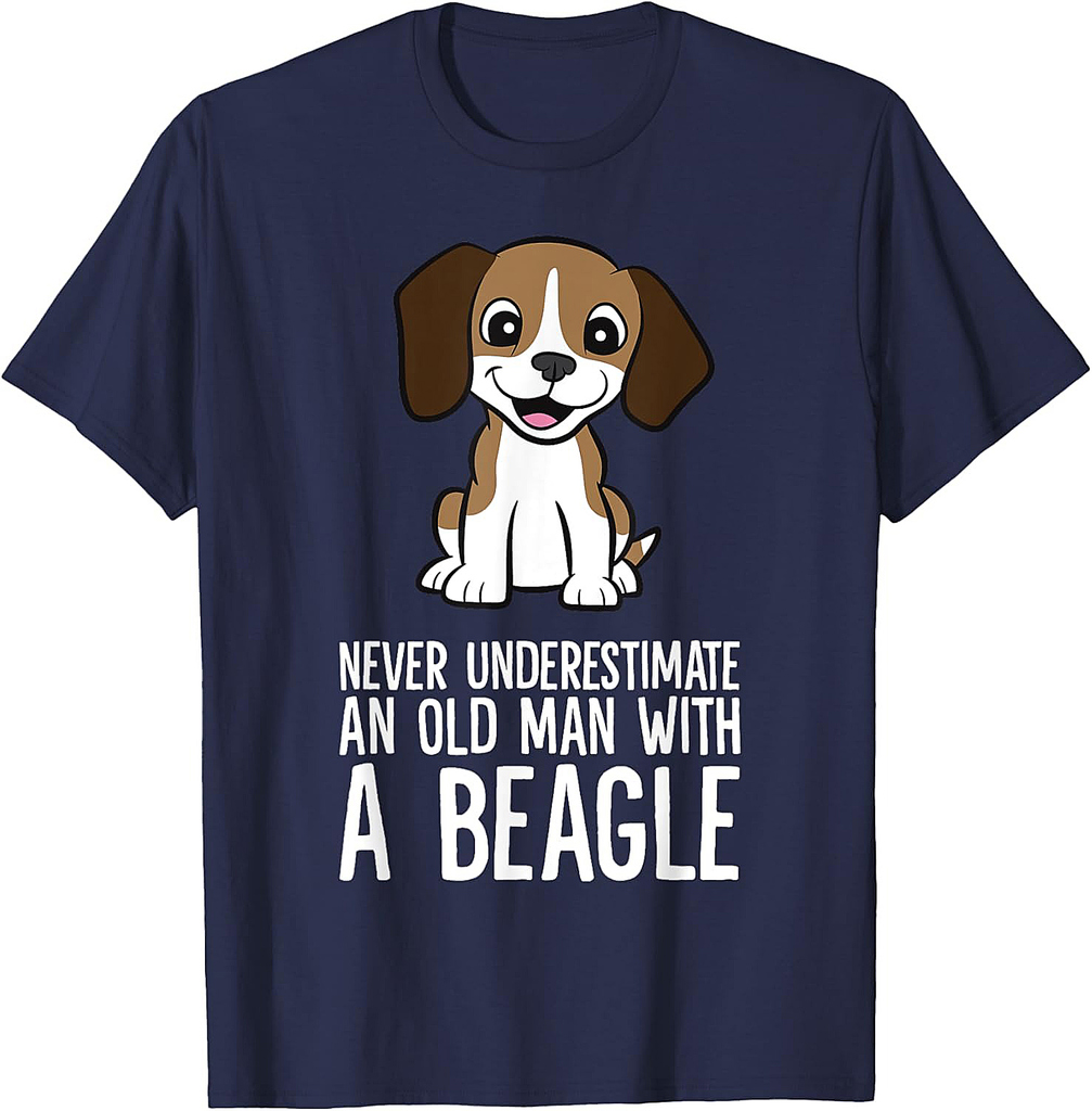Never Underestimate An Old Man With A Beagle T-Shirt