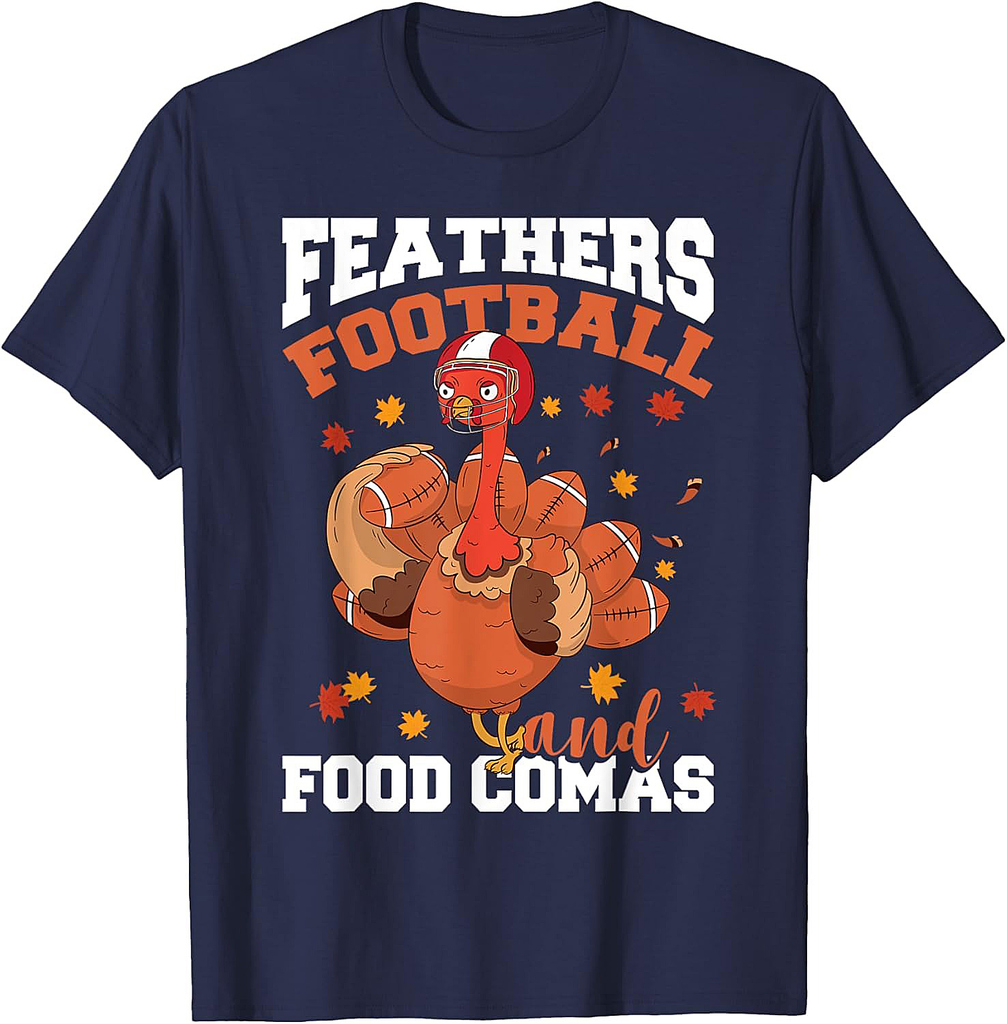 Funny Thanksgiving Football Turkey T-Shirt