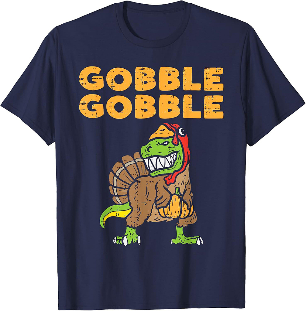 Gobble Trex Dino Turkey Toddler Boys Thanksgiving Gift T-Shirt