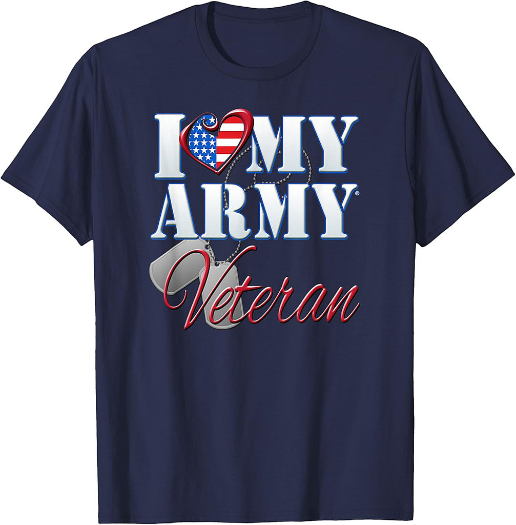 I Love My Army Veteran Shirt Patriotic T-Shirt
