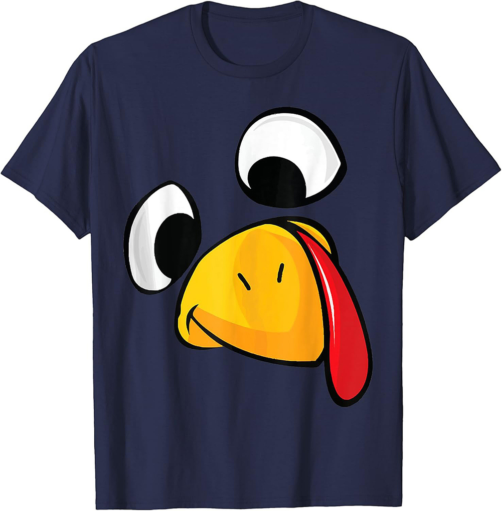 Thanksgiving Turkey Face Matching Family Shirt Cute T-Shirt