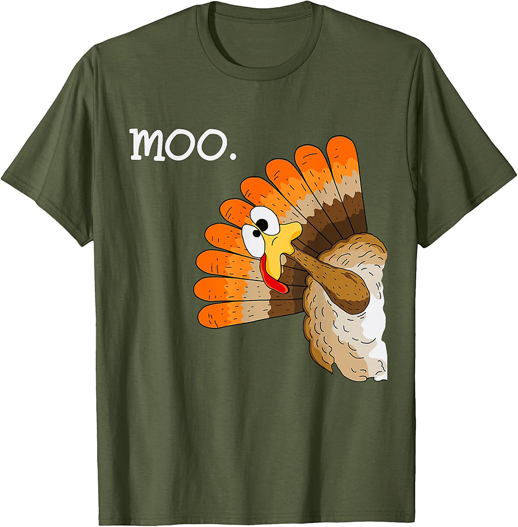 Turkey moo funny thanksgiving T-Shirt