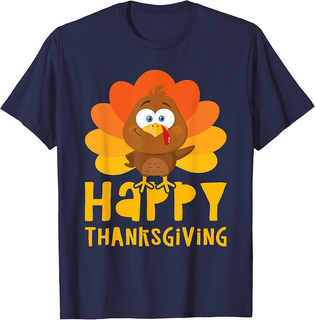 Happy Thanksgiving Shirt Men Women Kids Family Turkey Day T-Shirt