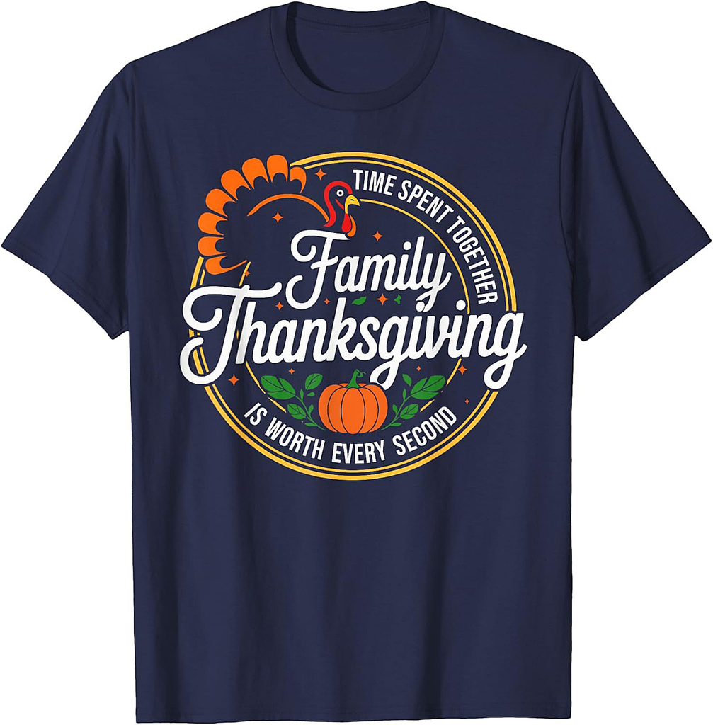 Family Thanksgiving 2025 Turkey Thankful Fall Autumn T-Shirt