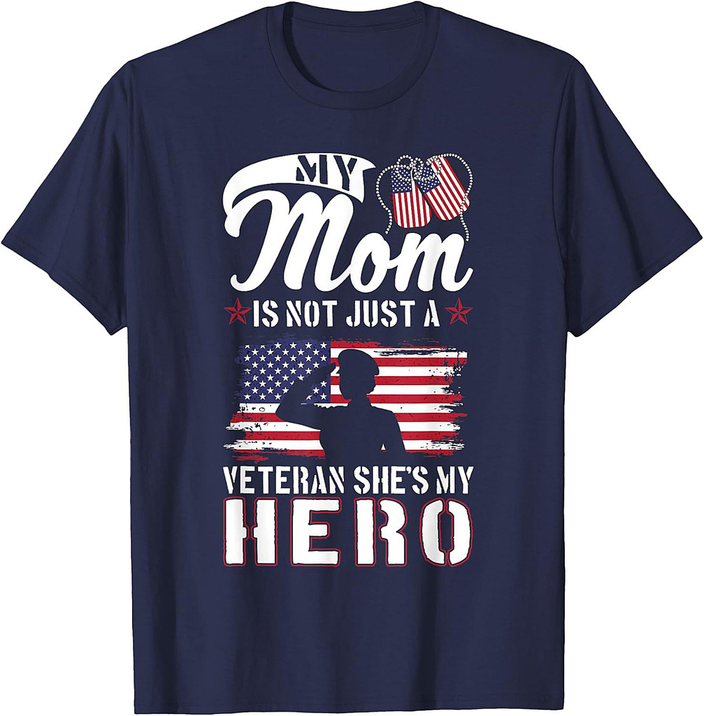 My Mom Is Not Just A Veteran She's My Hero Veterans Day Kids T-Shirt