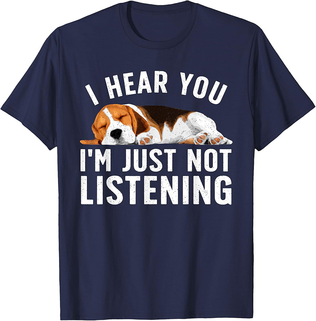 Funny Beagle Design For Men Women Dad Mom Beagle Dog Lovers T-Shirt