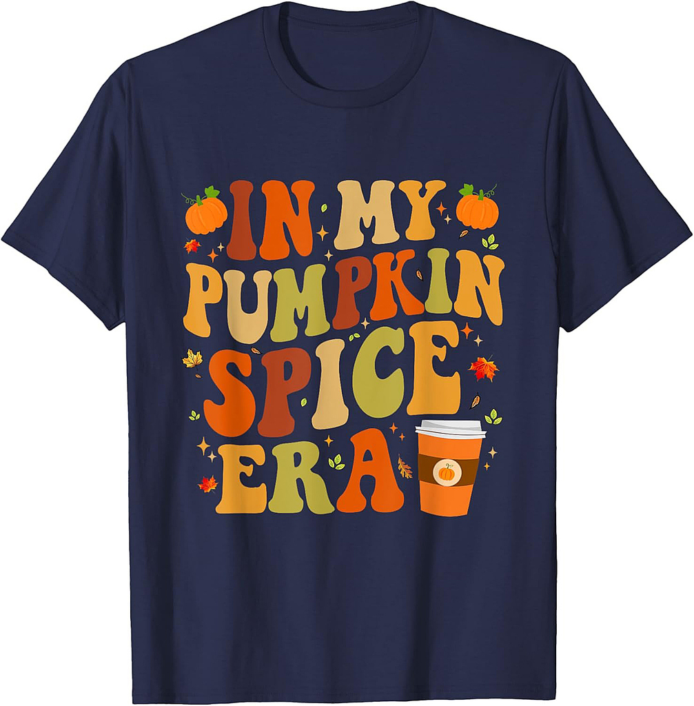 In My Pumpkin Spice Era Funny Retro Fall Vibes Thanksgiving T-Shirt