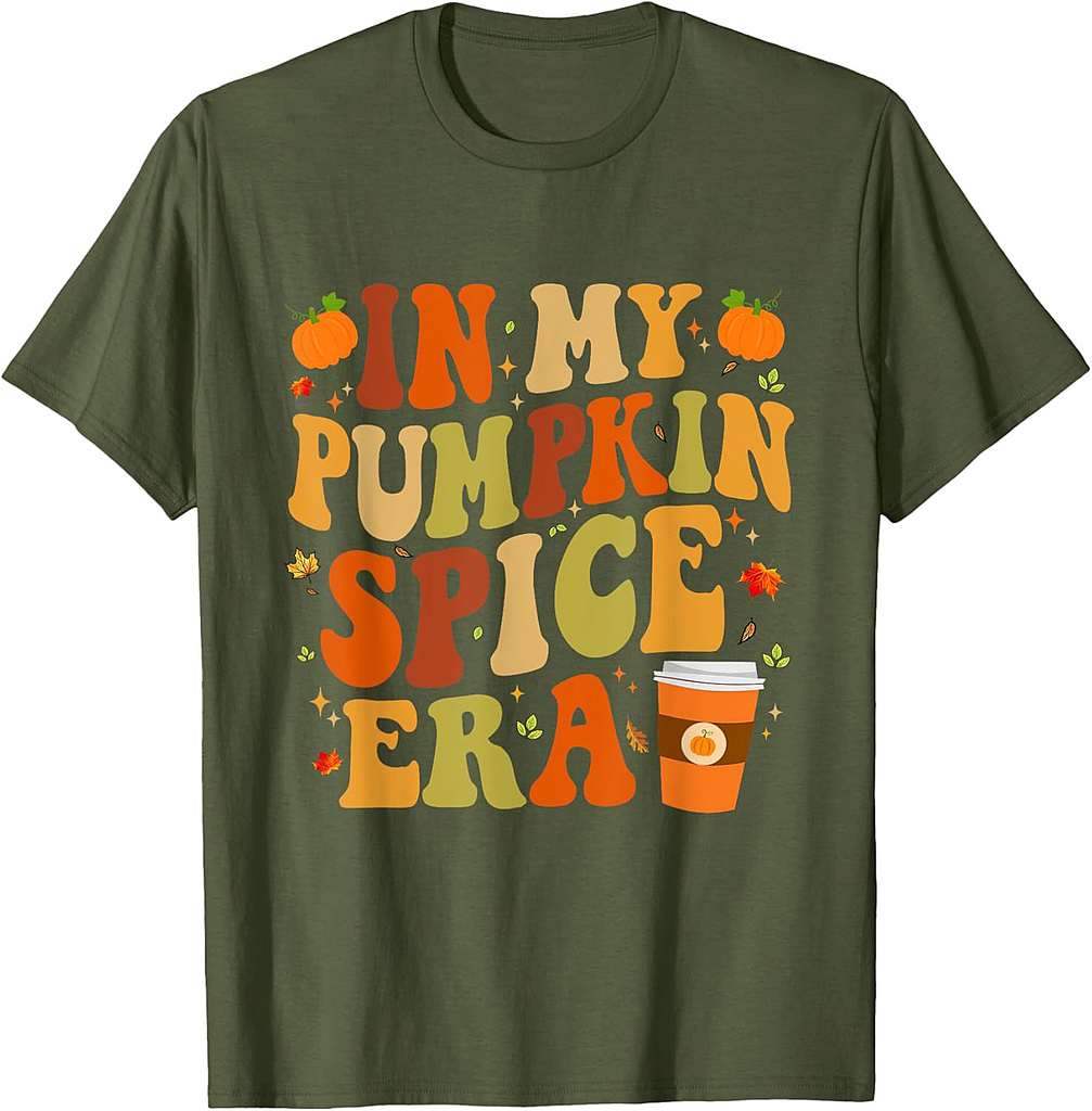 In My Pumpkin Spice Era Funny Retro Fall Vibes Thanksgiving T-Shirt