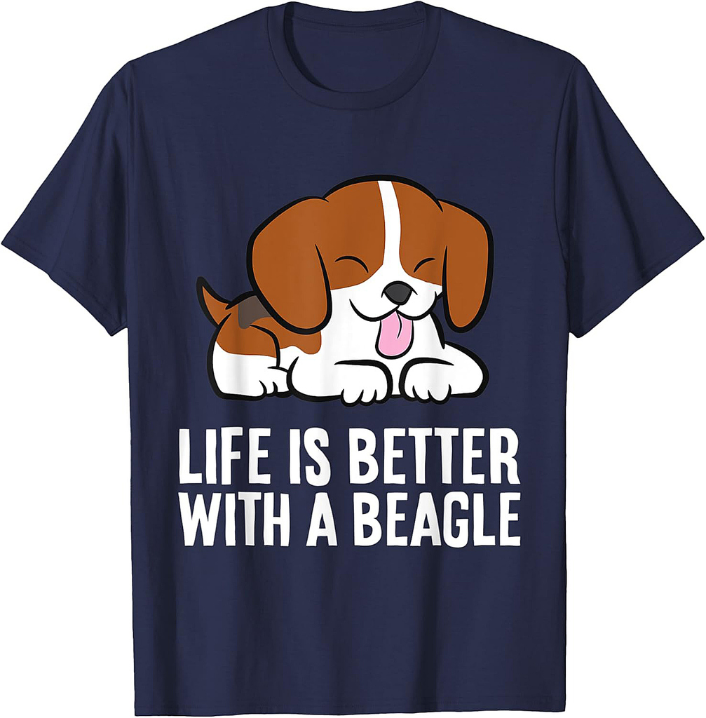 Life Is Better With A Beagle Cute Beagle Puppy T-Shirt
