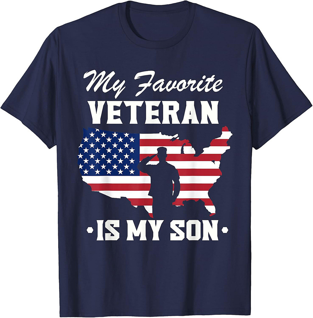 Father Veterans Day My Favorite Veteran is My Son T-Shirt