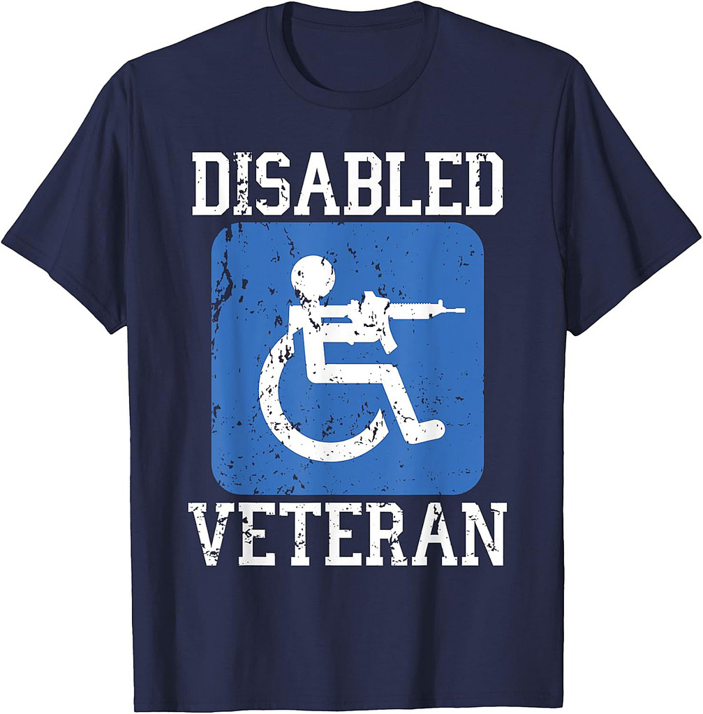 Disabled Veteran Armed Forces Military Soldier Army USA T-Shirt