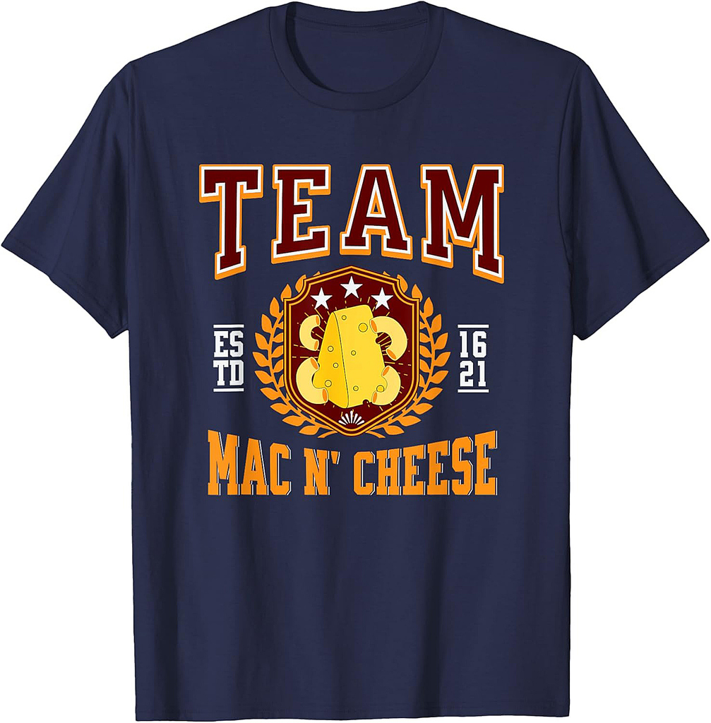 Thanksgiving Eating Team Mac N´ Cheese Nutrition Facts T-Shirt