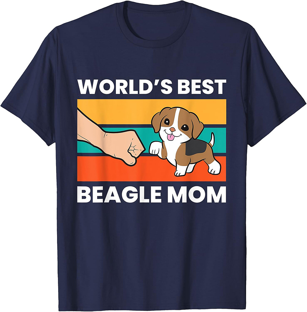 World's Best Beagle Mom Funny Pet Beagle Mama T-Shirt