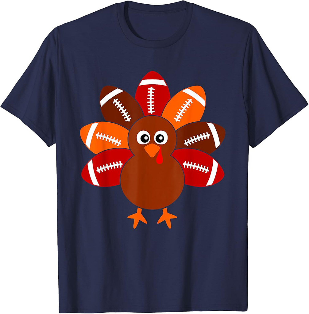 Thanksgiving Shirts for Boys Turkey Ball Men Women T-Shirt