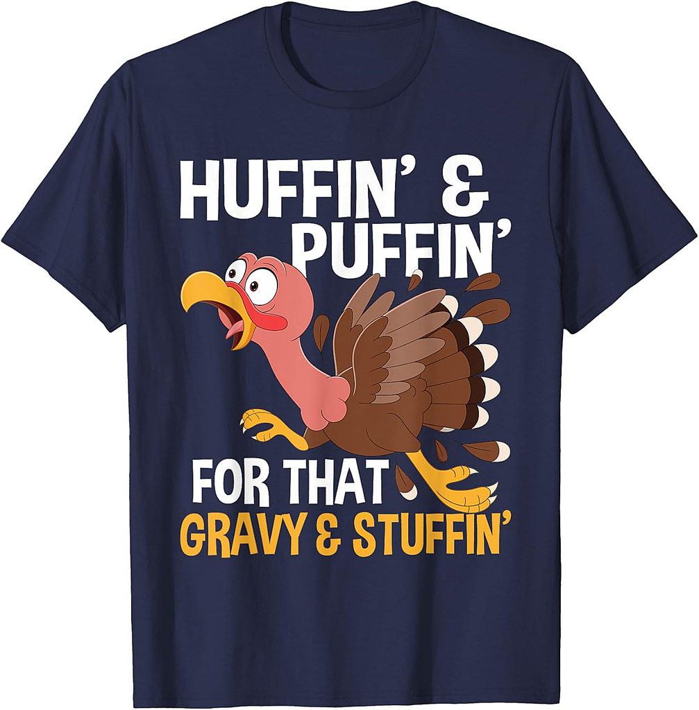 Thanksgiving Marathon Running Turkey Fall Autumn Holiday T-Shirt