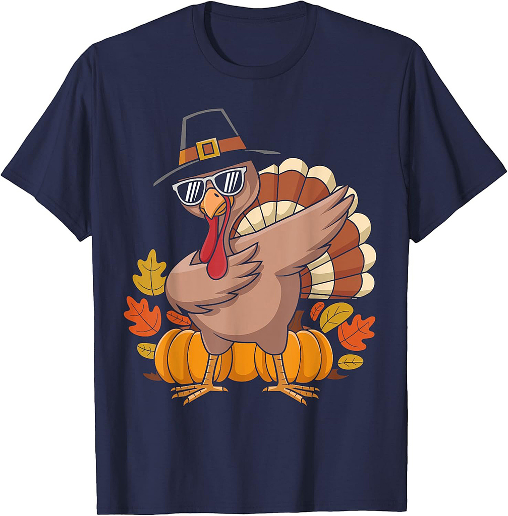 Turkey Pumpkin Funny Turkey Thanksgiving Day T-Shirt