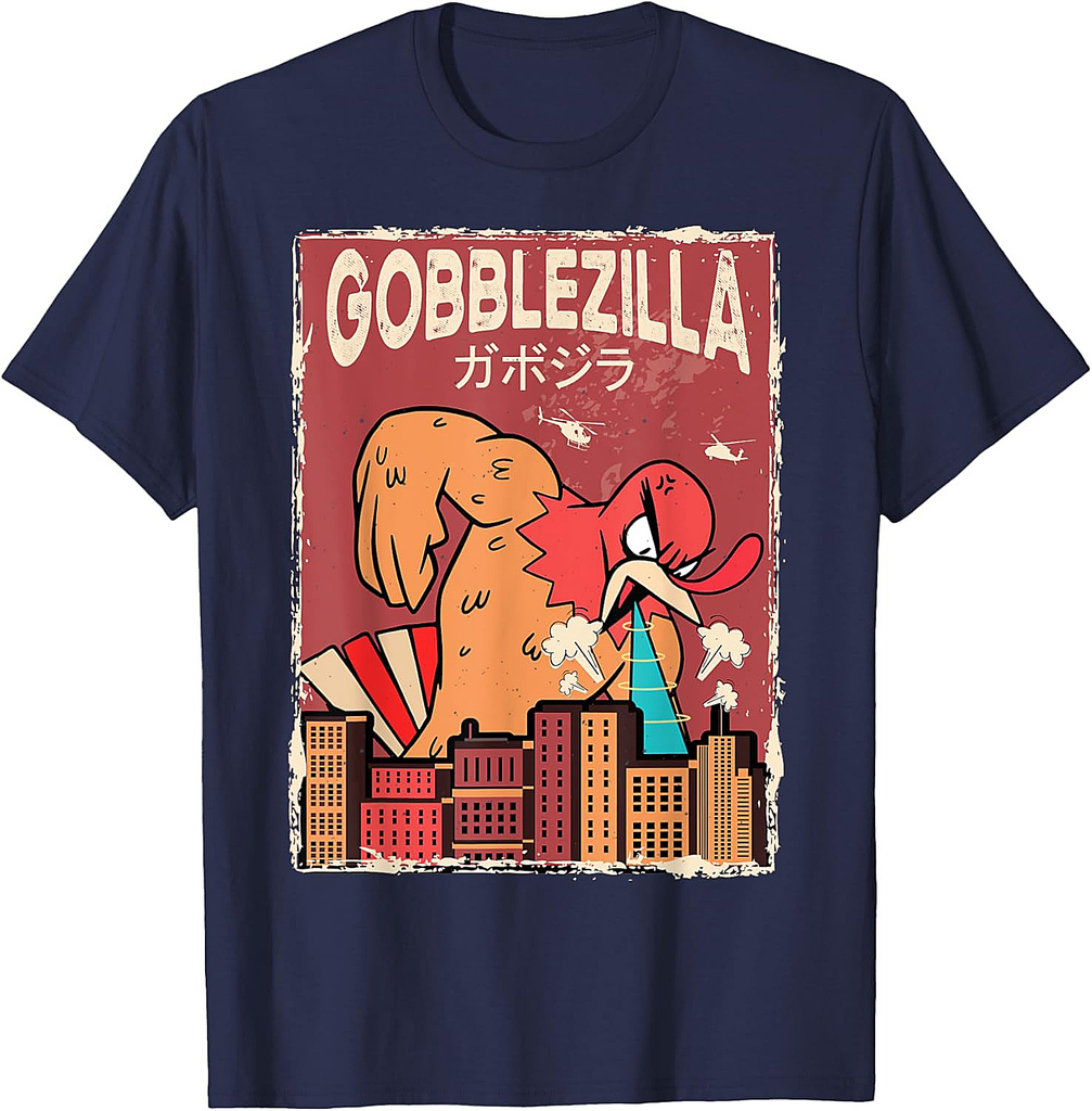 Gobblezilla Turkey Thanksgiving T-Shirt