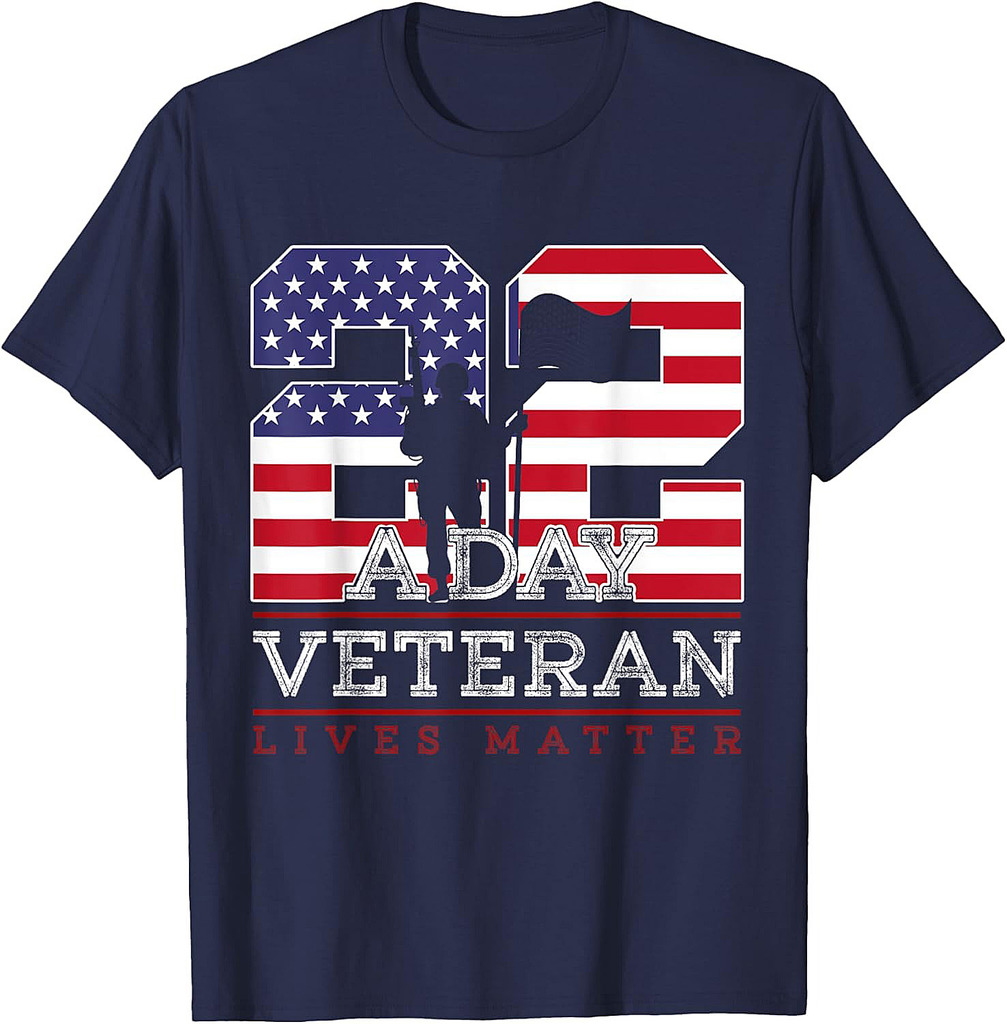 22 A Day Veteran Lives Matter Veterans Day T-Shirt