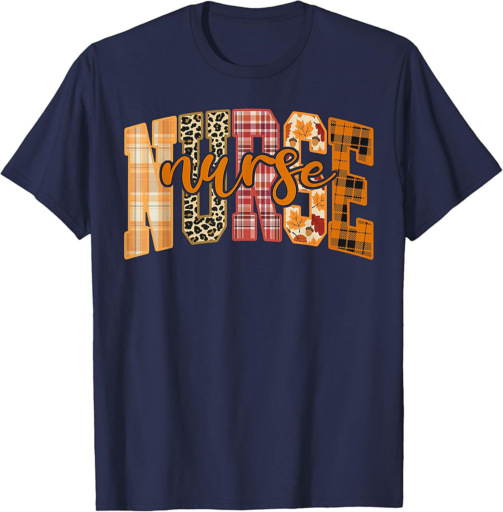 Nurse Halloween Thanksgiving Cozy Season Fall T-shirt