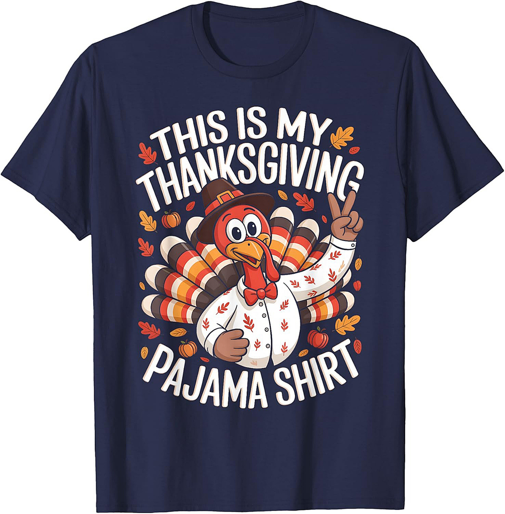 This Is My Thanksgiving Pajama Shirt Pjs Adult Men Women T-Shirt