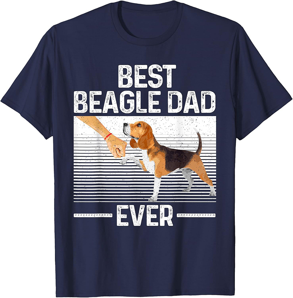 Best Beagle Design For Men Dad Hound Dog Breed Beagle Lover T-Shirt