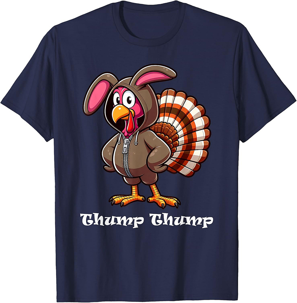 Turkey Costume Rabbit Thump Thanksgiving Turkey Women Men T-Shirt