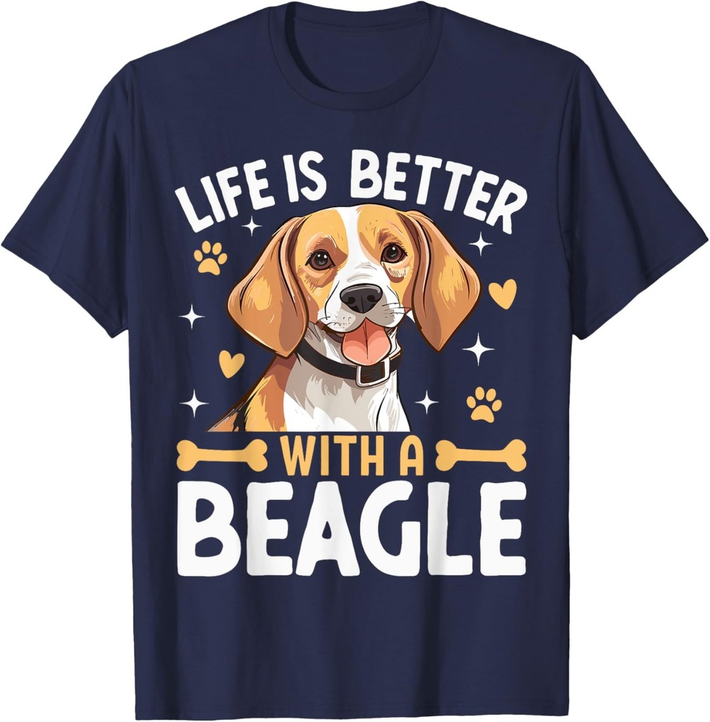 Life Is Better With A Beagle T-Shirt, Small, Black