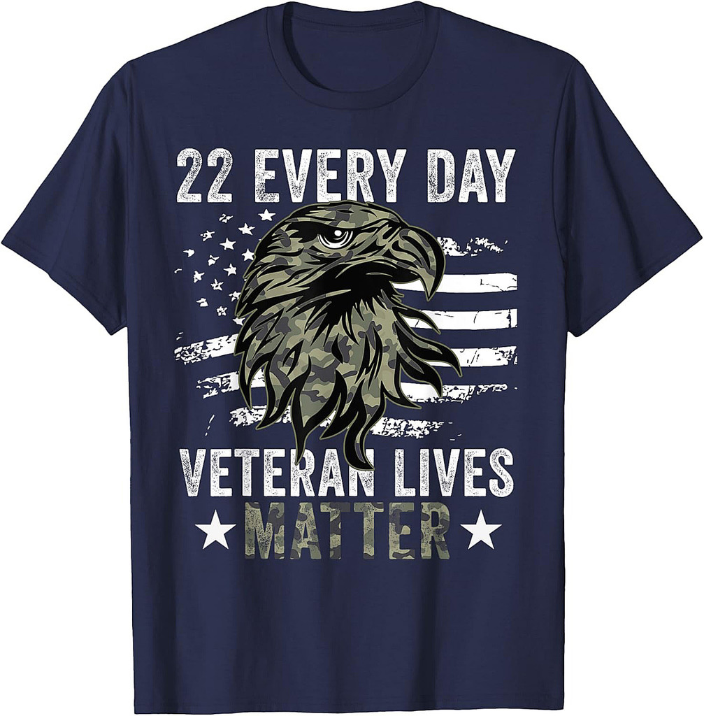 Tu 22 Every Day Veteran Lives Matter Camouflage Flag T-Shirt