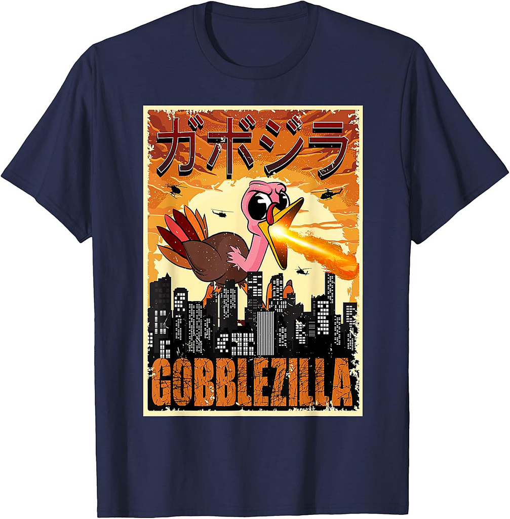 Gobblezilla Turkey Thanksgiving T-Shirt