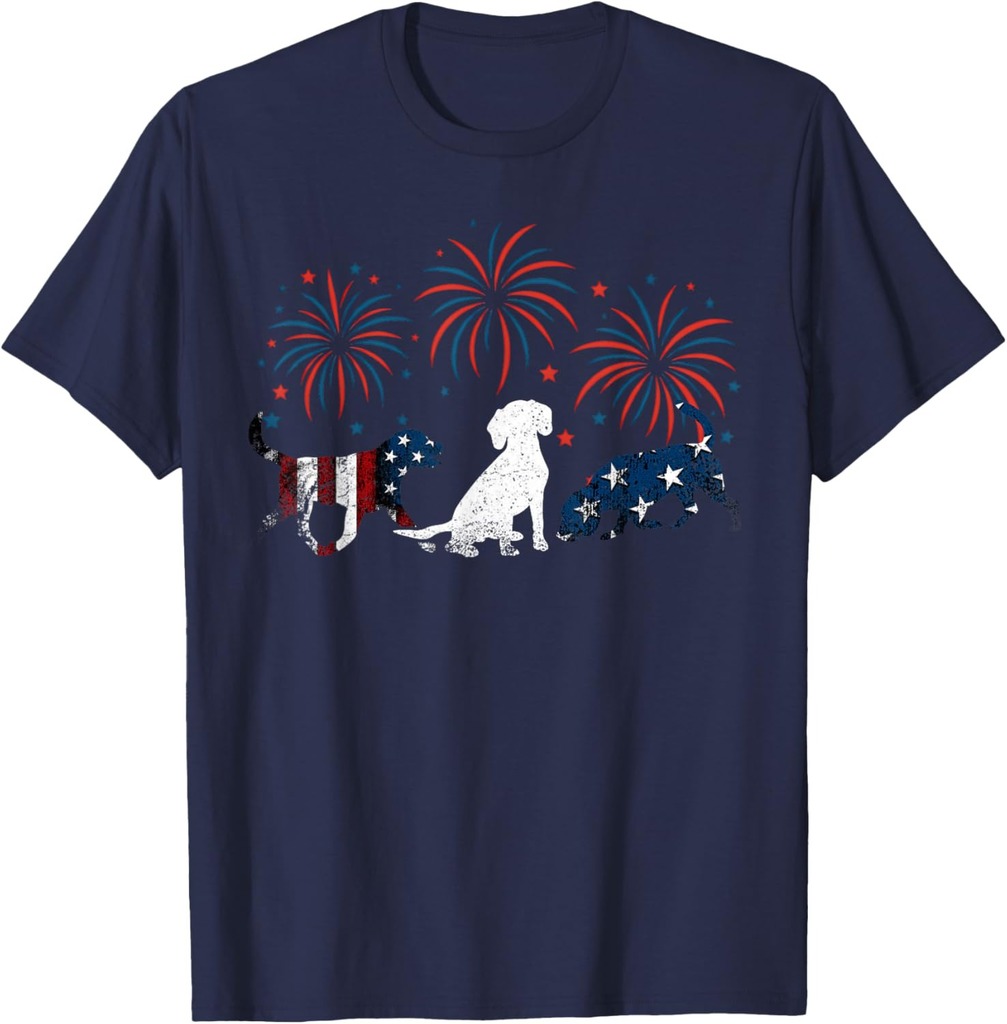 Beagle Dog USA Flag Patriotic Men Women 4th Of July T-Shirt