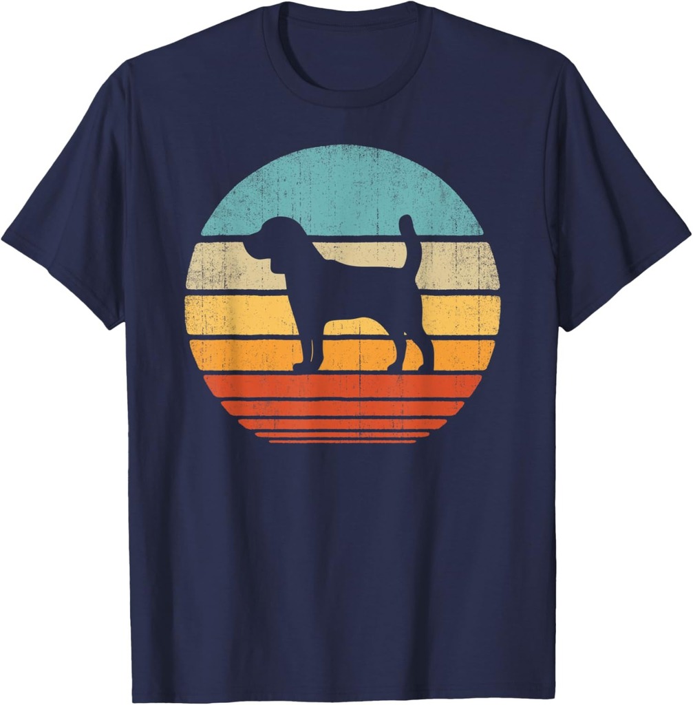 Beagle Retro Vintage 60s 70s Sunset Dog Lovers Men Women T-Shirt