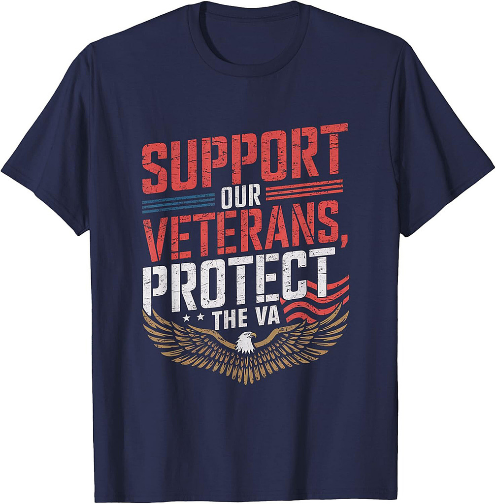 Support our Veterans protect And The VA Protest Vintage T-Shirt