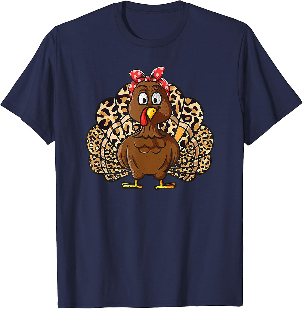 Thanksgiving Leopard Turkey Thanksgiving Autumn Fall season T-Shirt