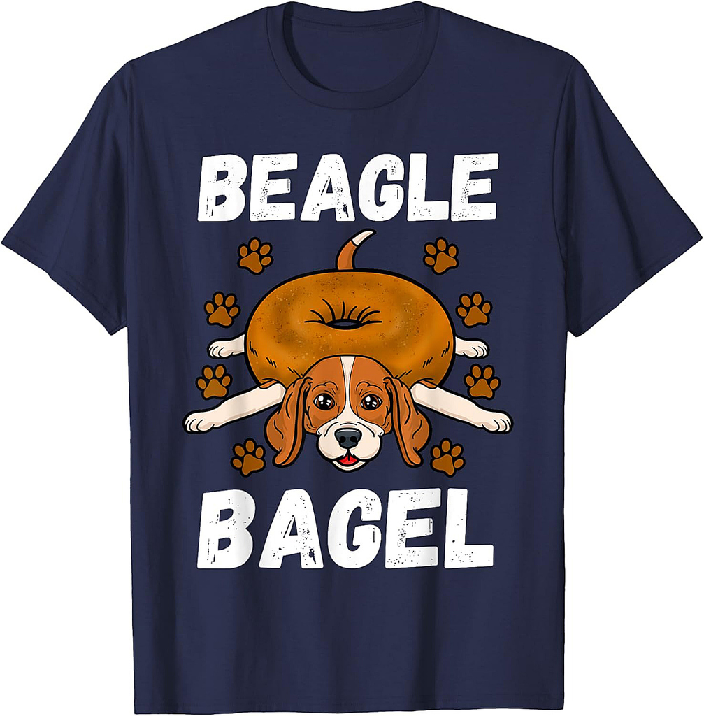 Beagle Bagel Baker Roll Lover Wheat Jewish Bread Dog Owners T-Shirt for Men Women