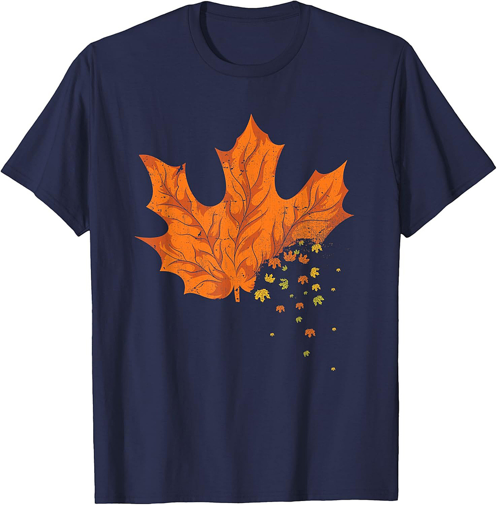 Nature Autumn Leaves Forest Thanksgiving Botanical Fall T-Shirt