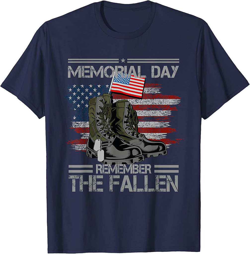 Memorial Day Remember The Fallen Veteran Military Vintage T-Shirt