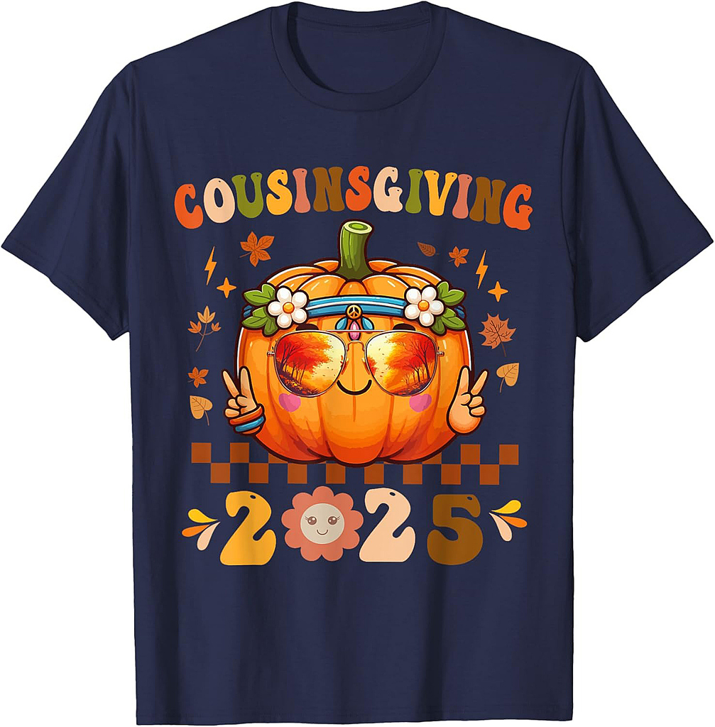 Cousins Giving Cute Pumpkin Cousin Crew Thanksgiving Family T-Shirt