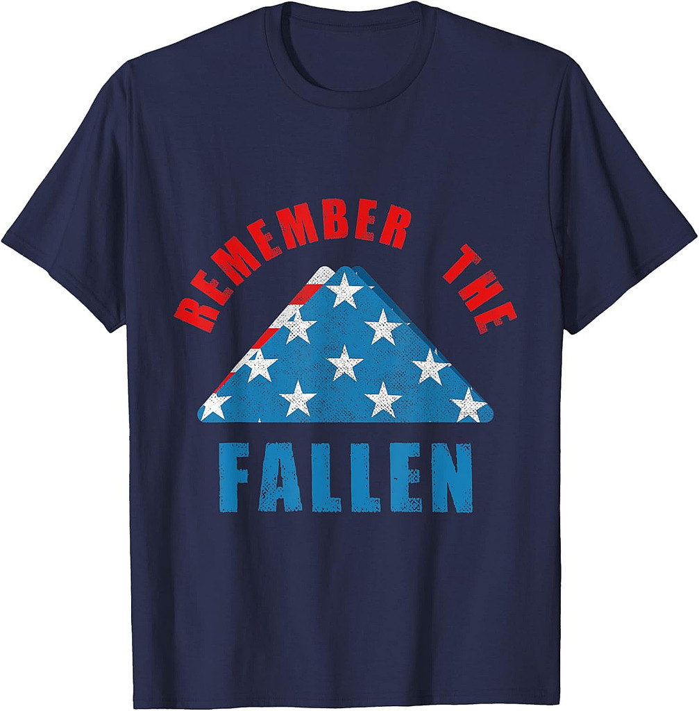American Flag Remember The Fallen Military Soldier Veteran T-Shirt