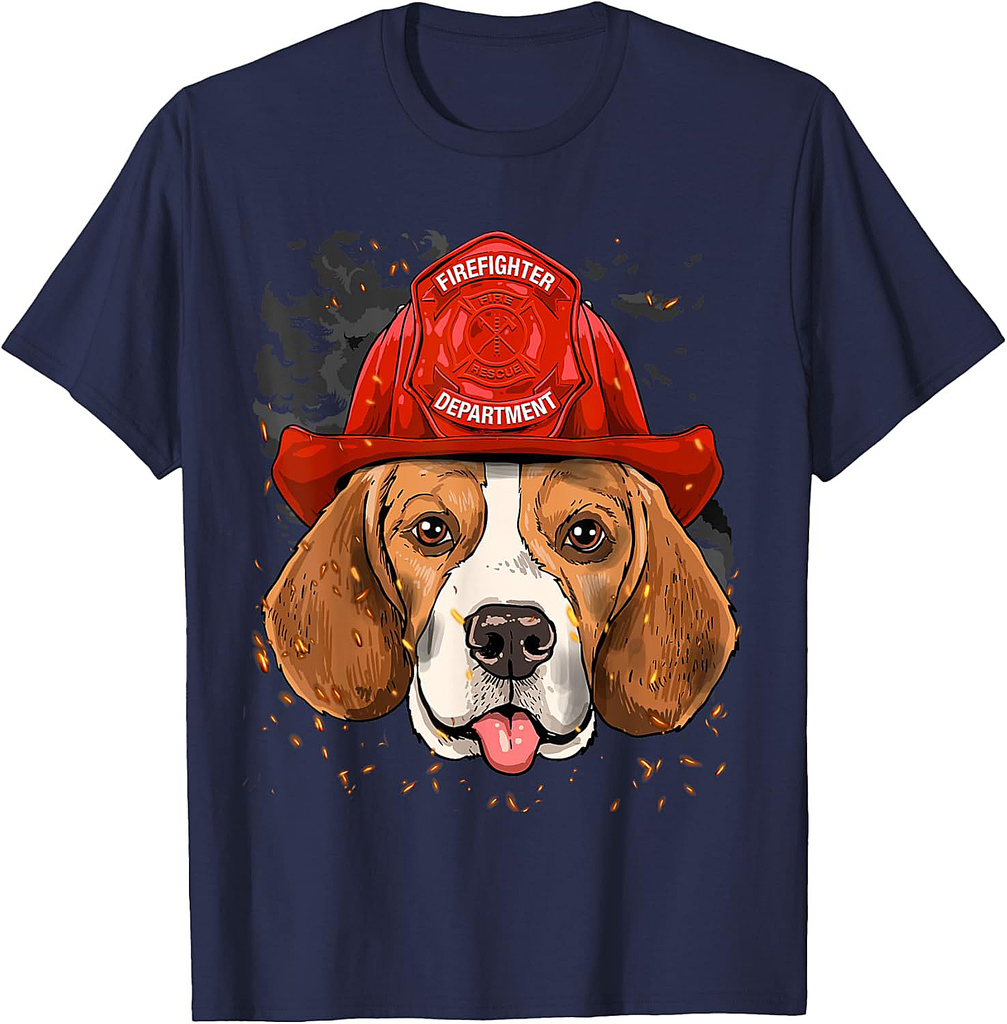 Beagle Firefighter Beagle Dog Lover T-Shirt